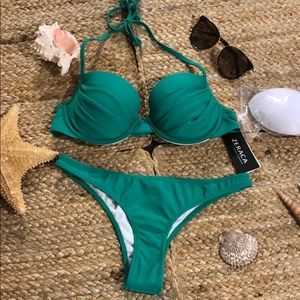 Zeraca Push up bikini Match green🌴